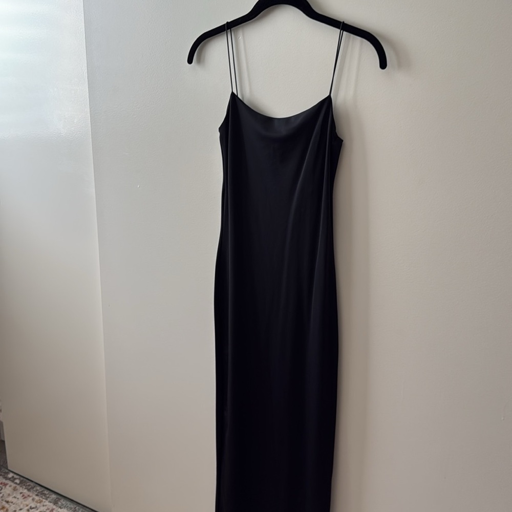Zara black polyester bodycon midi dress - Picture 1 of 6